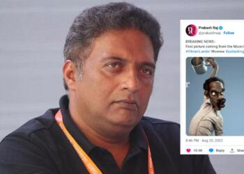 चंद्रयान ३ मिशन का उपहास उड़ाने के लिए प्रकाश राज की लगाईं गई क्लास!