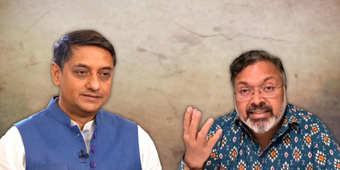 भारत बनाम इंडिया डिबेट में संजीव सान्याल ने बड़बोले देवदत्त को पटक पटक धोया!