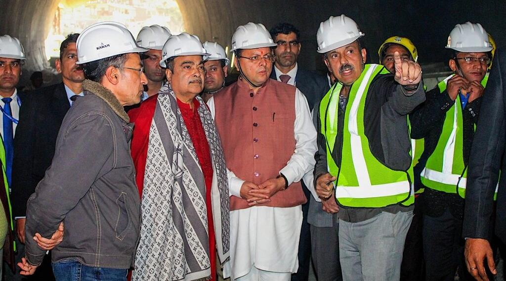 नितिन गडकरी, पुष्कर धामी, उत्तराखंड, सिल्कयारा सुरंग, सिल्कयारा, NDRF, SDRF, BRO, NHIDCL, ITBP