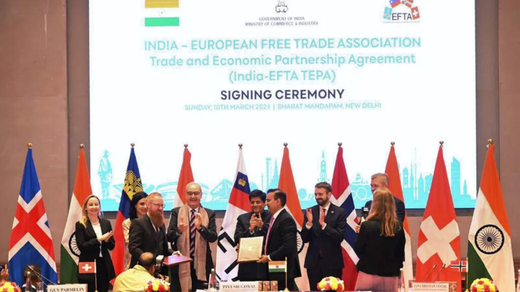 यूरोपीय मुक्त व्यापार संघ, व्यापार और आर्थिक साझेदारी समझौता, भारत, EFTA, TEPA
