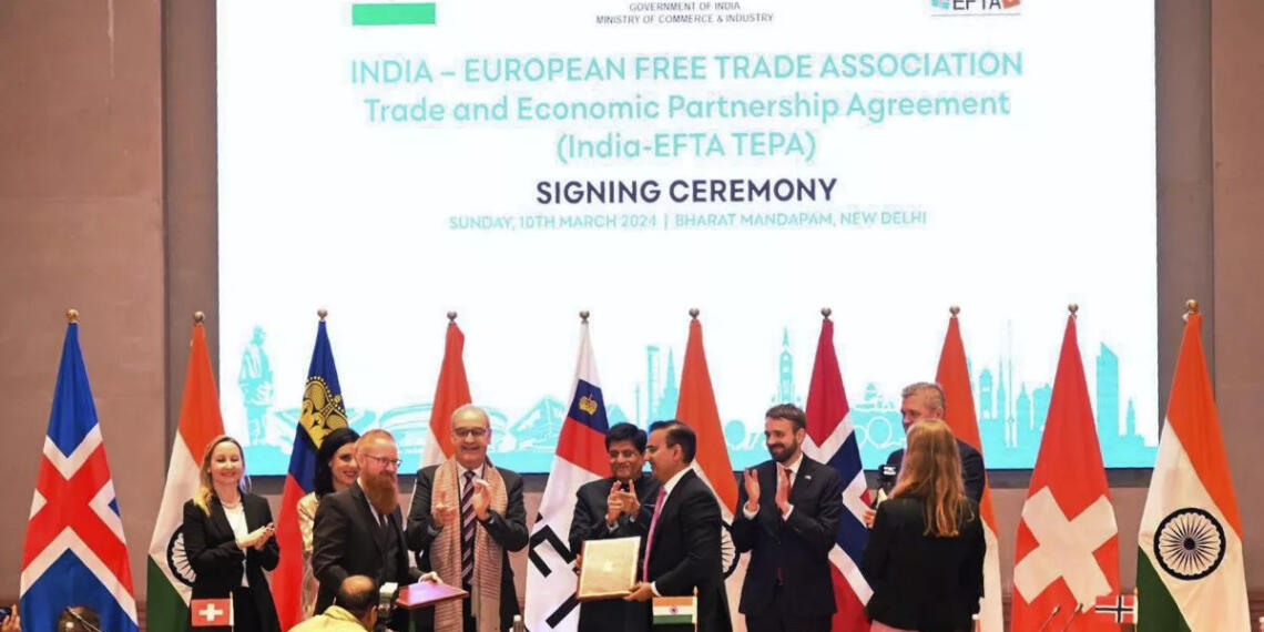 यूरोपीय मुक्त व्यापार संघ, व्यापार और आर्थिक साझेदारी समझौता, भारत, EFTA, TEPA