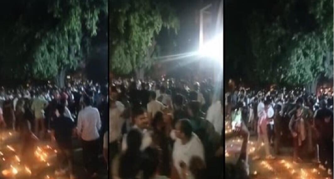 उत्सव में उत्पात: पैरों से गिराए दीये, रंगोली को किया बर्बाद… जामिया मिलिया में ‘फिलिस्तीन जिंदाबाद’ के नारे