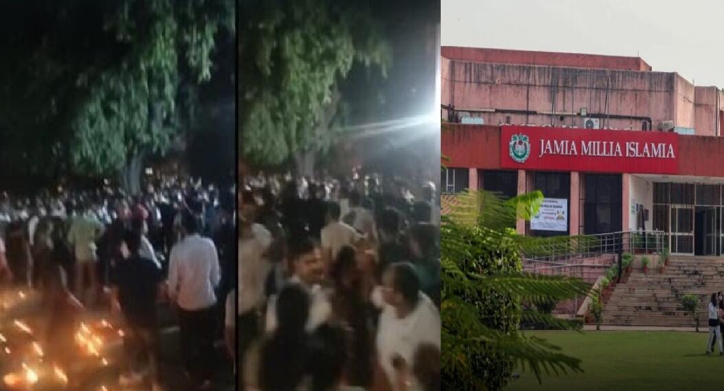 जामिया: रंगोली पर गाड़ी चढ़ाने से न रंग मिटा पाओगे, न पैरों से दीये कुचलकर रोशनी बुझा पाओगे!