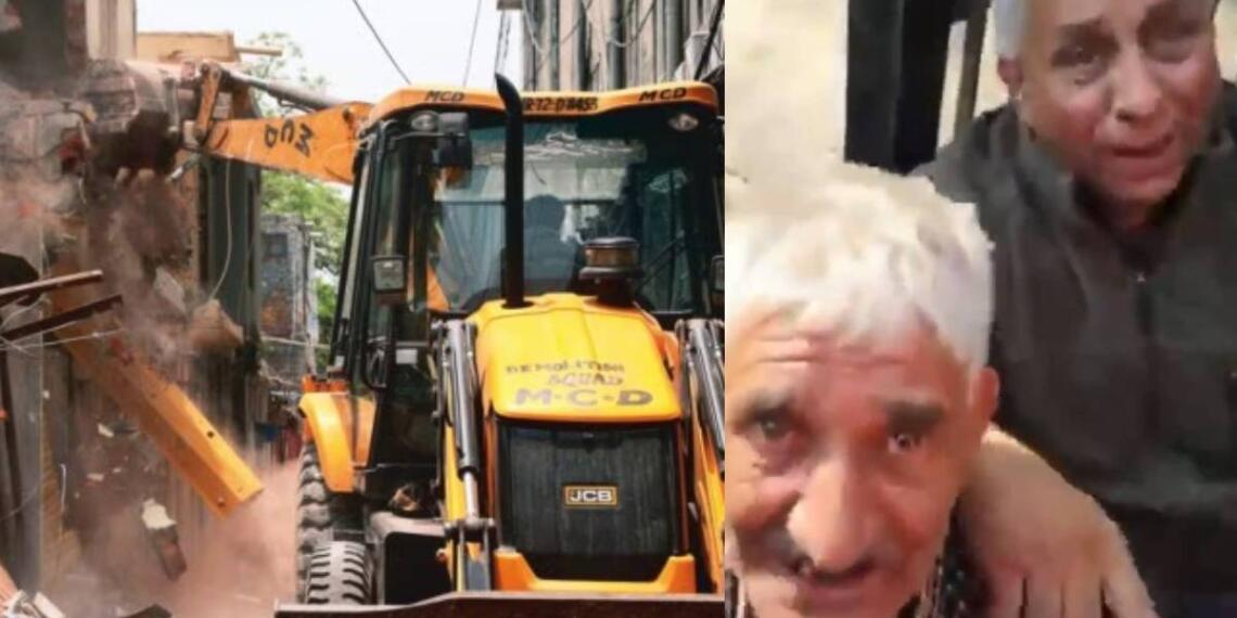 जम्मू कश्मीरी हिंदू दुकान बुलडोजर