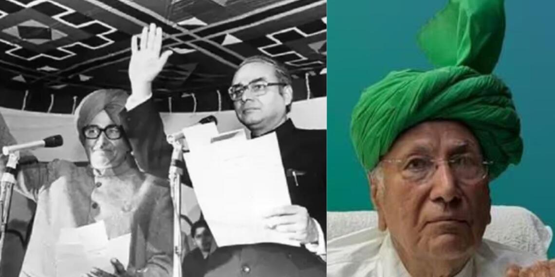 दिसंबर 1989 में हरियाणा के CM पद की शपथ लेते हुए चौटाला (सबसे बाएं) | सोर्स -: टाइम्स कंटेंट