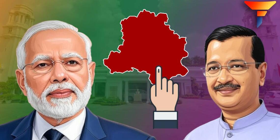 दिल्ली विधानसभा चुनाव मोदी, केजरीवाल