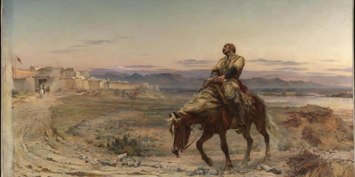 चित्र: एलिज़ाबेथ बटलर की 'द रेमनेंट्स ऑफ एन आर्मी' पेंटिंग