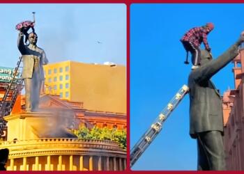 बाबा साहब की प्रतिमा पर हमला और संविधान का अपमान