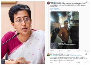 CM Atishi Booked for MCC Violation, Atishi’s Supporters Accused of Misbehaving with Police