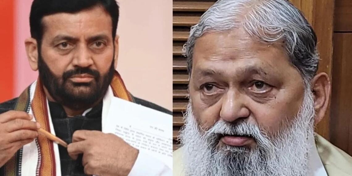 नायब सैनी अनिल विज नोटिस