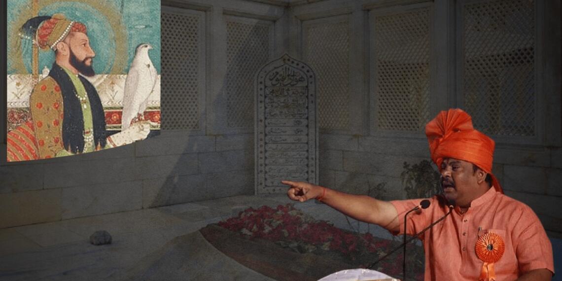 औरंगजेब की कब्र पर बुलडोजर एक्शन की मांग करते हुए भाजपा विधायक टी राजा सिंह की ललकार