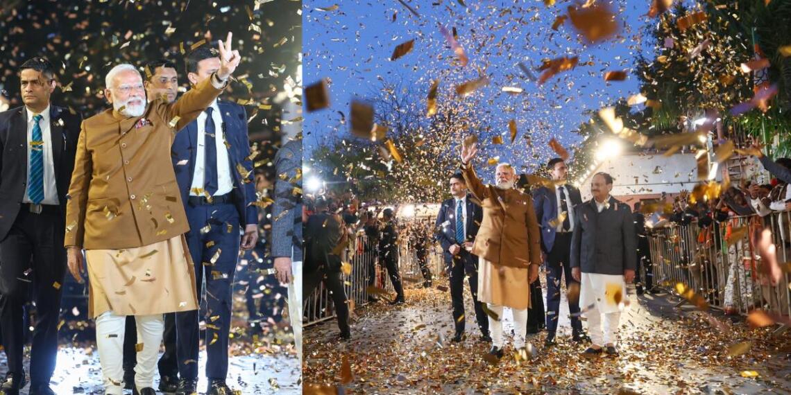 दिल्ली विधानसभा चुनाव में प्रचंड जीत के बाद बीजेपी मुख्यालय पहुंचे पीएम मोदी