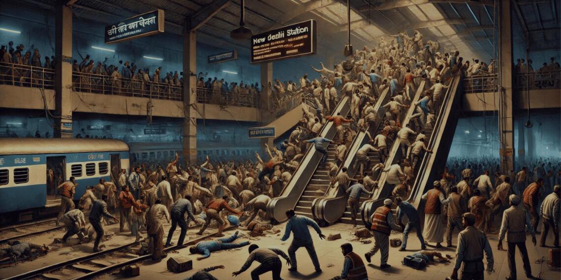 AI द्वारा बनाया गया भगदड़ का चित्र