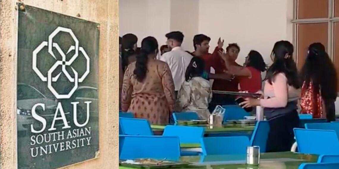 छात्रों के बीच हाथापाई भी हुई है