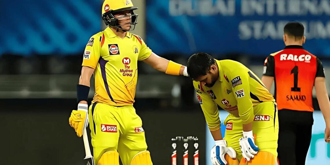 FILE PHOTO: सनराइजर्स हैदराबाद के खिलाफ मैच के दौरान धोनी (साभार:X)