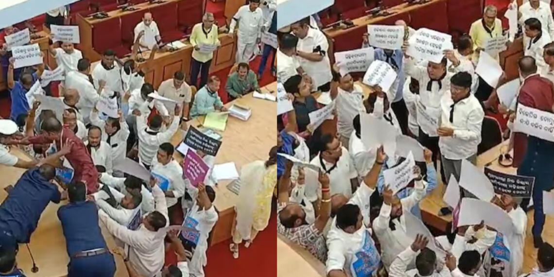 ओडिशा विधानसभा विधायक हाथापाई