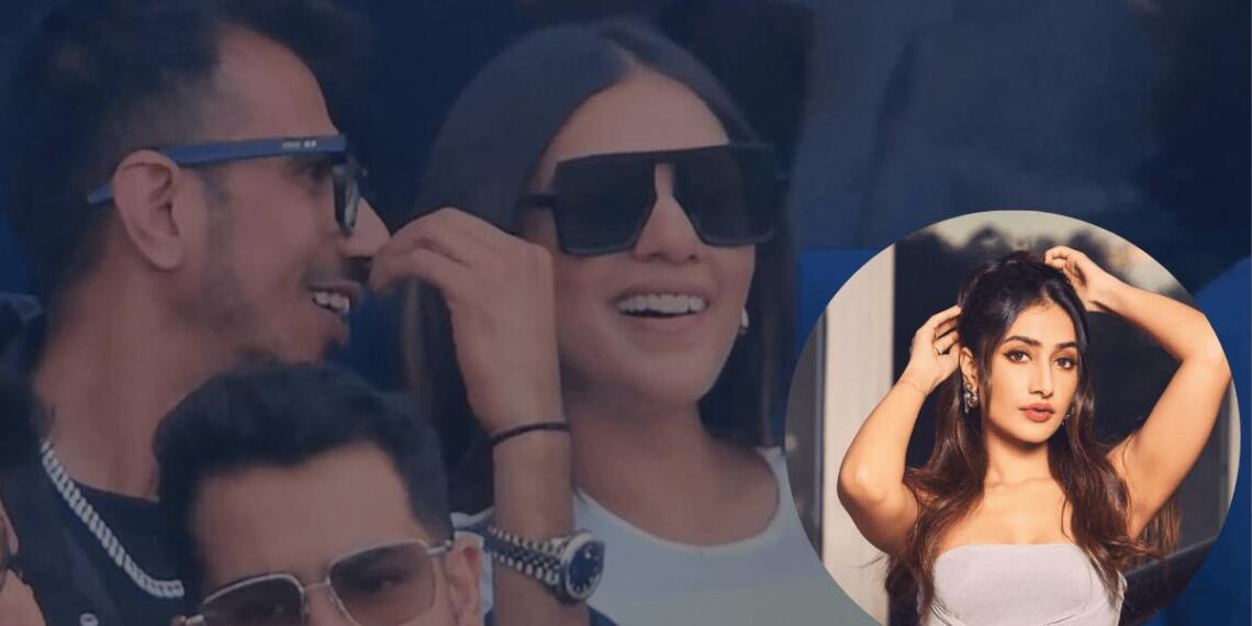 चैंपियंस ट्रॉफी का फाइनल मैच देखने दुबई पहुंचे थे चहल और महाविश