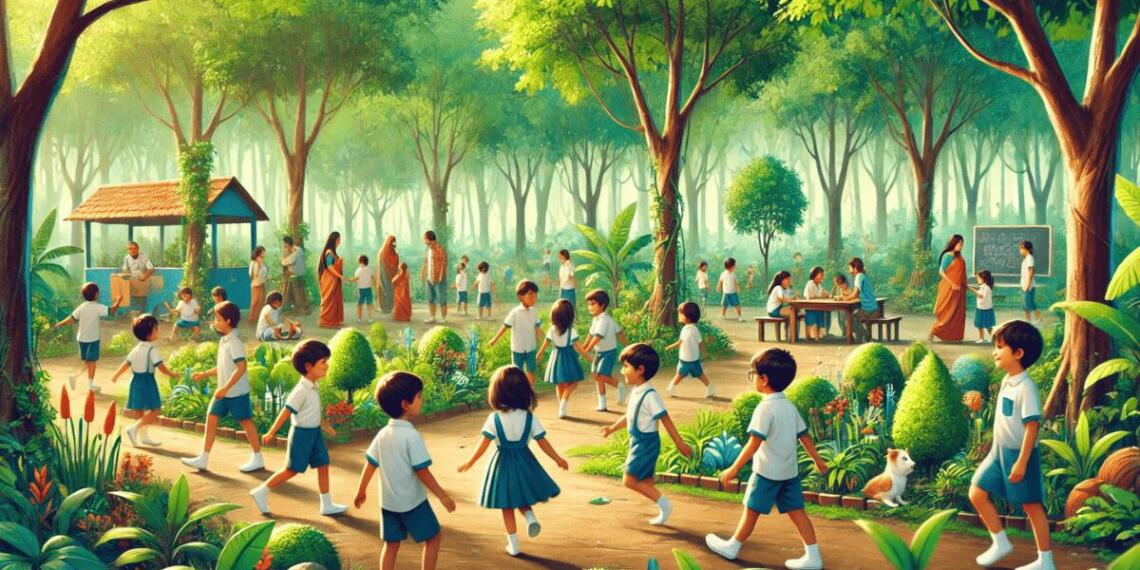 AI द्वारा बनाया गया छात्रों का प्रतीकात्मक चित्र