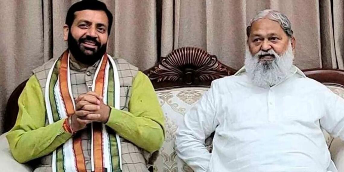 हरियाणा के मुख्यमंत्री नायब सिंह सैनी और मंत्री अनिल विज