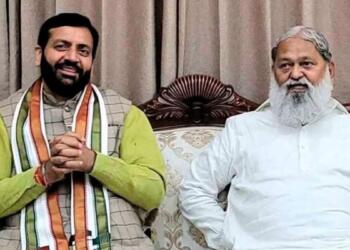 हरियाणा के मुख्यमंत्री नायब सिंह सैनी और मंत्री अनिल विज