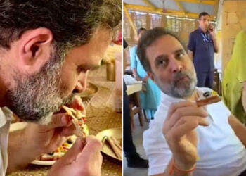 राहुल गांधी बाजरा पिज्जा