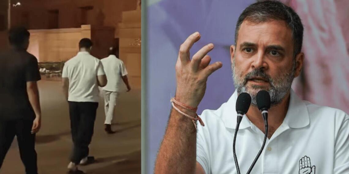 'चप्पल पहनकर' संसद पहुंचे राहुल गांधी