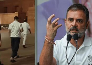 'चप्पल पहनकर' संसद पहुंचे राहुल गांधी