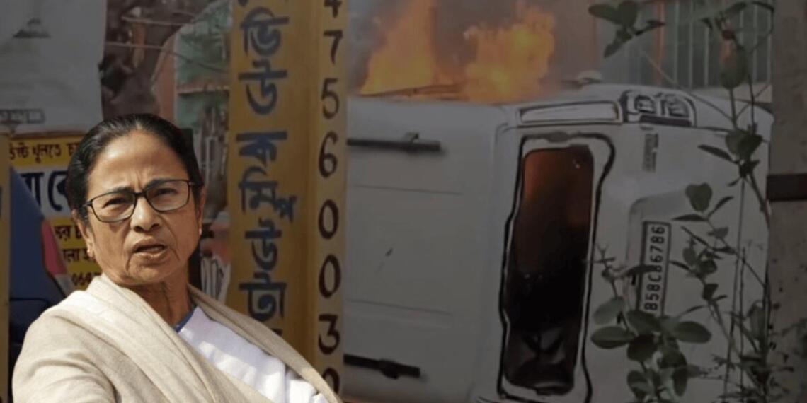 दंगाइयों के पथराव में कई पुलिसकर्मी हुए घायल