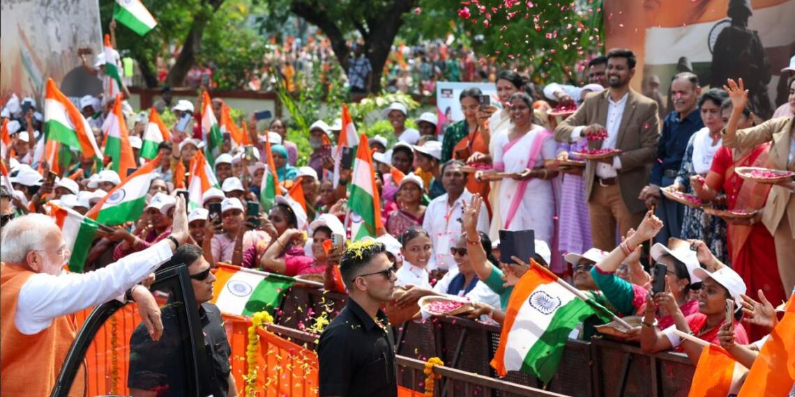 Colonel Sofia Qureshi family join PM Modi roadshow in Vadodara