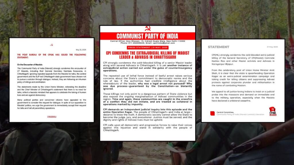 Communist Support Naxalism CPI CPIM CPIML
