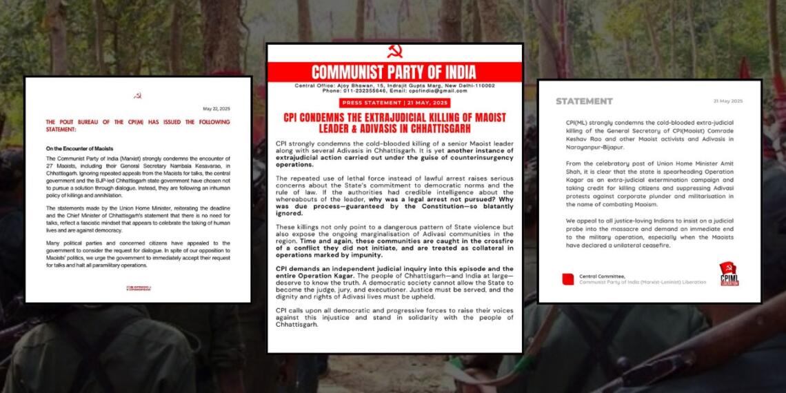 Communist Support Naxalism CPI CPIM CPIML