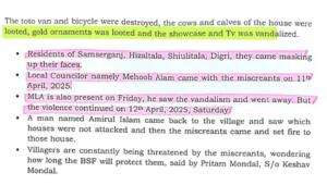 Murshidabad Violence Report