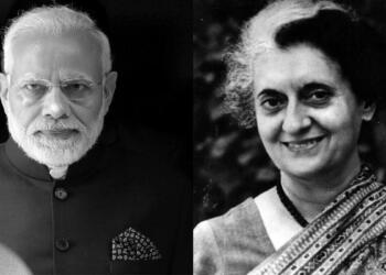 पीएम मोदी और पूर्व पीएम इंदिरा गांधी