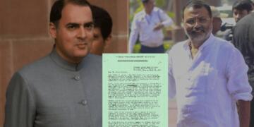 पूर्व PM राजीव गांधी (बाएं) और BJP सांसद निशिकांत दुबे (दाएं)