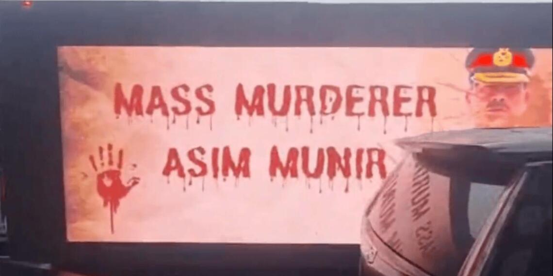 अमेरिका पहुंचे असीम मुनीर की भारी बेइज़्ज़ती, लोगों ने लगाए ‘पाकिस्तानियों के कातिल और गीदड़, गीदड़’ के नारे