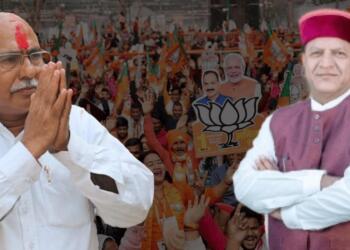 हेमंत खंडेलवाल (बाएं) और राजीव बिंदल (दाएं)