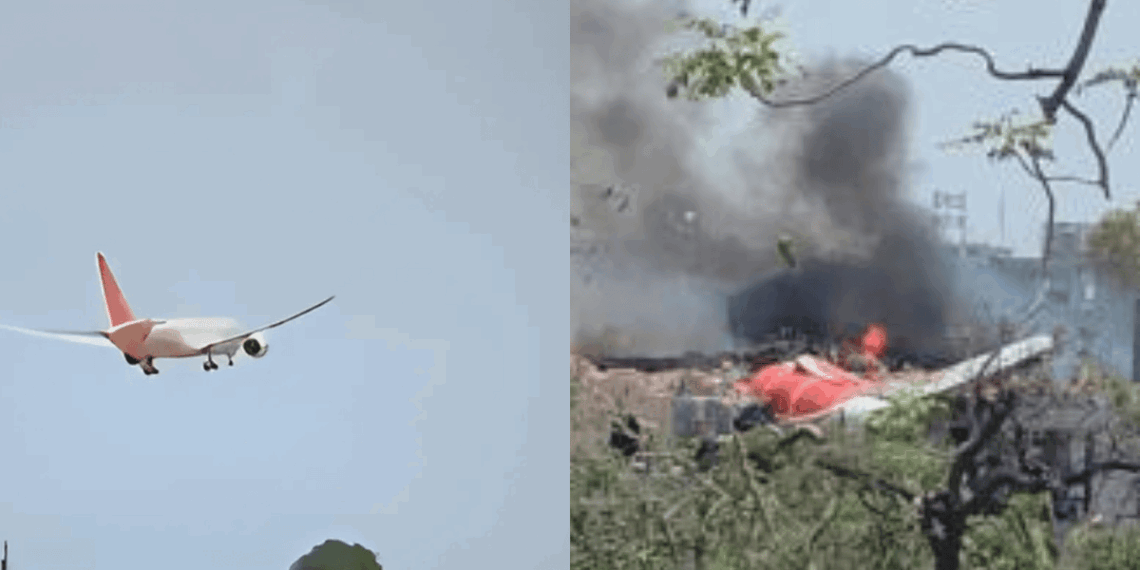 बिल्डिंग से टकराई विमान की टेल