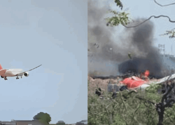 बिल्डिंग से टकराई विमान की टेल