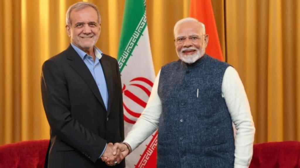 प्रधानमंत्री नरेंद्र मोदी ने ईरान के राष्ट्रपति डॉ. मसूद पेजेशकियन (Photo - MEA)