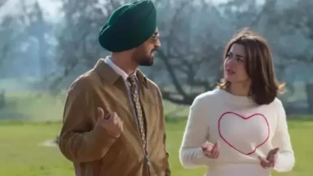 सरदार जी 3 में हानिया आमिर के साथ दिलजीत (स्क्रीनग्रैब)