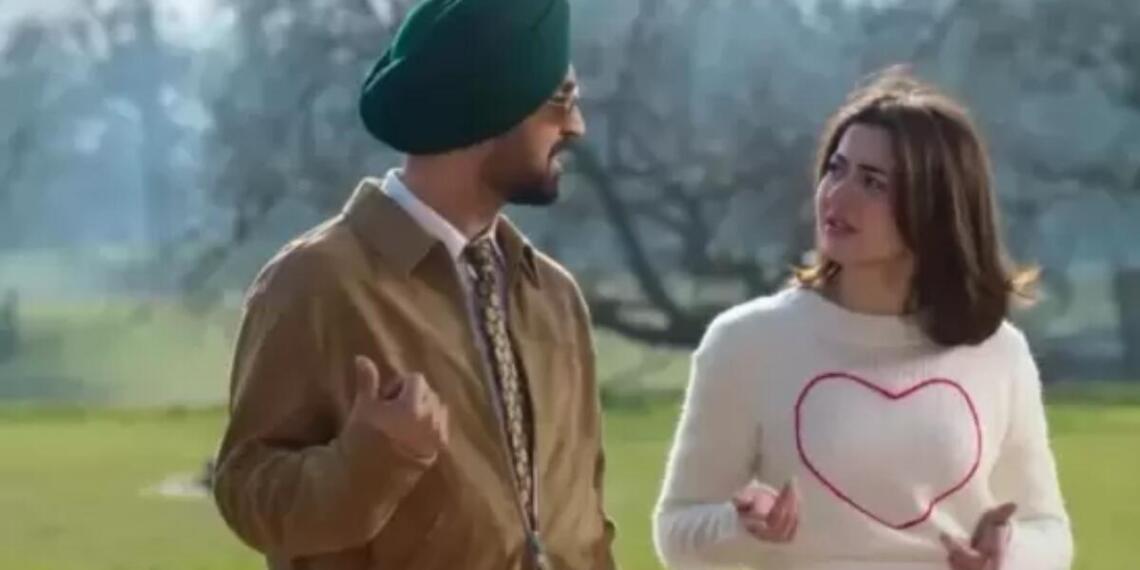 सरदार जी 3 में हानिया आमिर के साथ दिलजीत (स्क्रीनग्रैब)