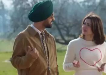 सरदार जी 3 में हानिया आमिर के साथ दिलजीत (स्क्रीनग्रैब)