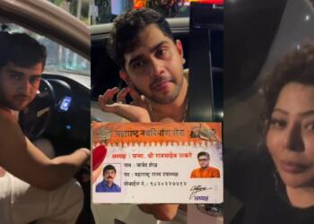 नशे में धुत, अधनंगे MNS नेता के बेटे राहिल जावेद शेख ने  मराठी युवती की कार को टक्कर मारी, मराठी में की गाली-गलौज – वीडियो वायरल