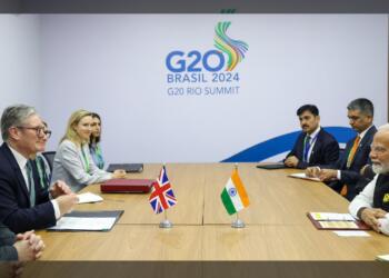 पीएम मोदी और ब्रिटेन के प्रधानमंत्री कीर स्टार्मर (PHOTO: X/@narendramodi)