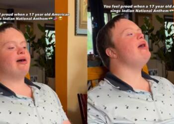 भारत को समर्पण: अमेरिकी किशोर ने गाया राष्ट्रगान, भावुक हुआ देश