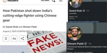 रॉयटर्स ने फैलाया झूठी खबर: राफेल विमान गिराने का फर्जी दावा, पाकिस्तान के प्रति वफादारी