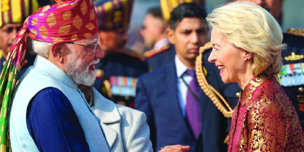 धानमंत्री नरेंद्र मोदी भारत–यूरोपीय संघ मुक्त व्यापार समझौते