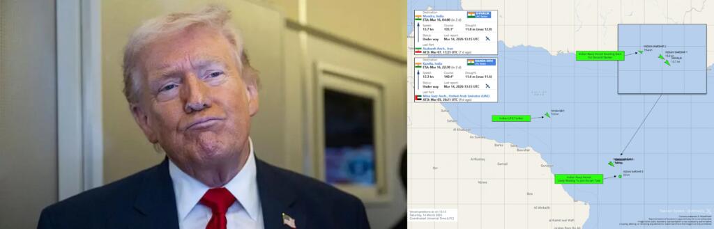 Indian navy in hormuz and trump