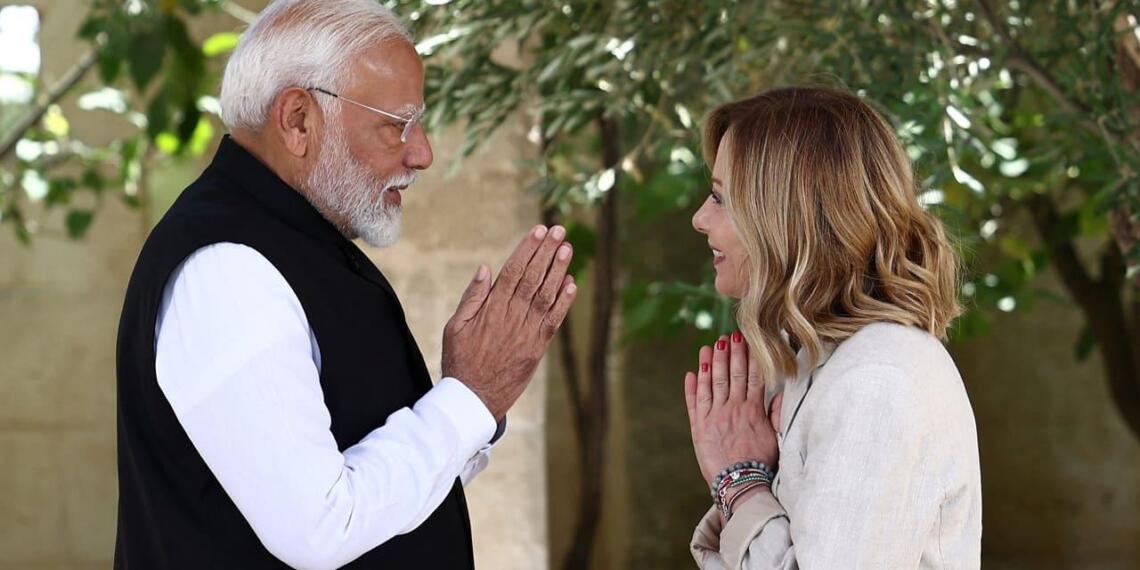 पीएम मोदी और  और जॉर्जिया मेलोनी की रोम में खास मुलाकात, देखें तस्वीर