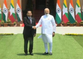 म्यांमार के राष्ट्रपति यू मिन आंग ह्लाइंग 30 जून से 3 जुलाई 2026 तक भारत दौर पर थे